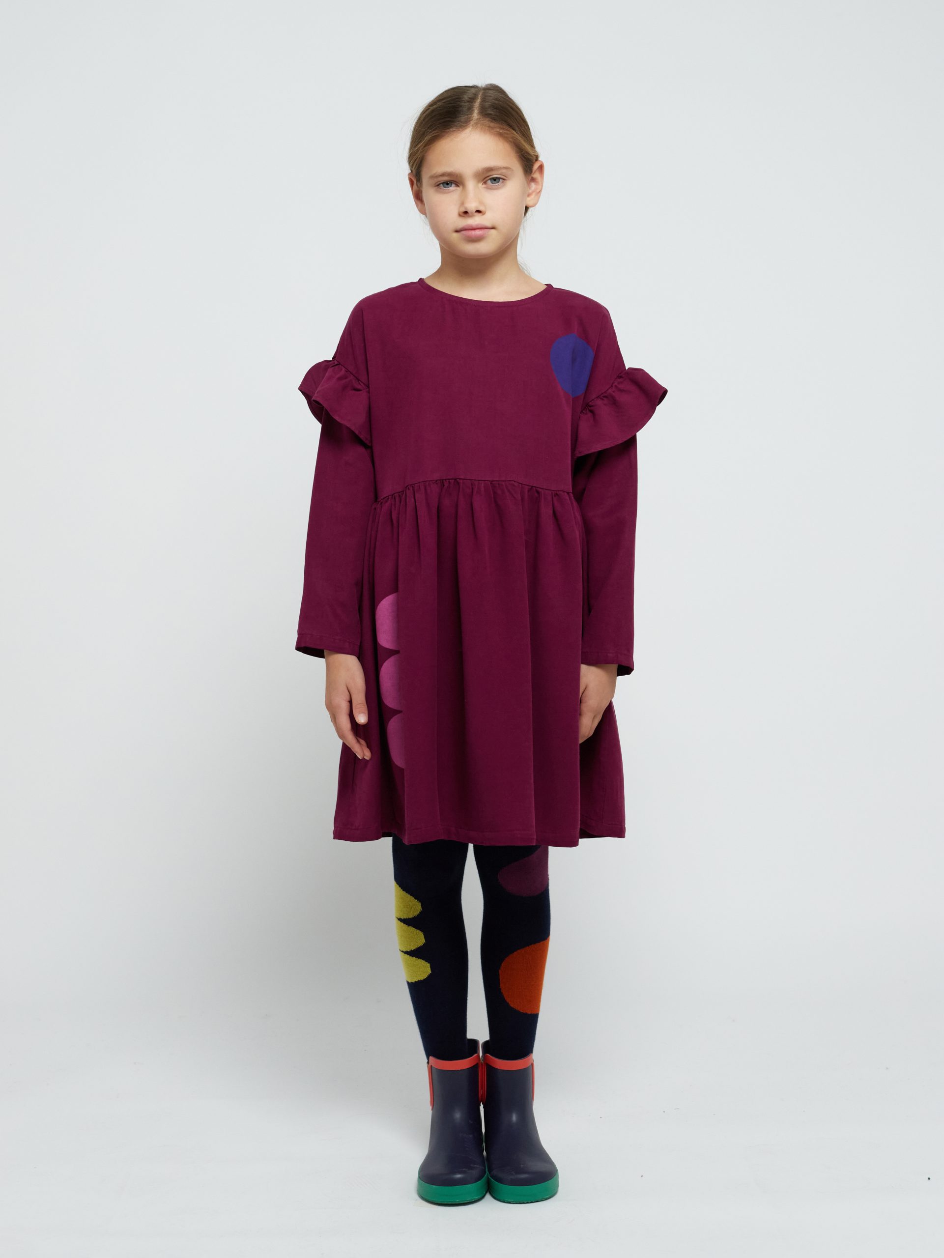 Bobo Choses Sukienka z ozdobnymi rękawami Geometric Shapes4