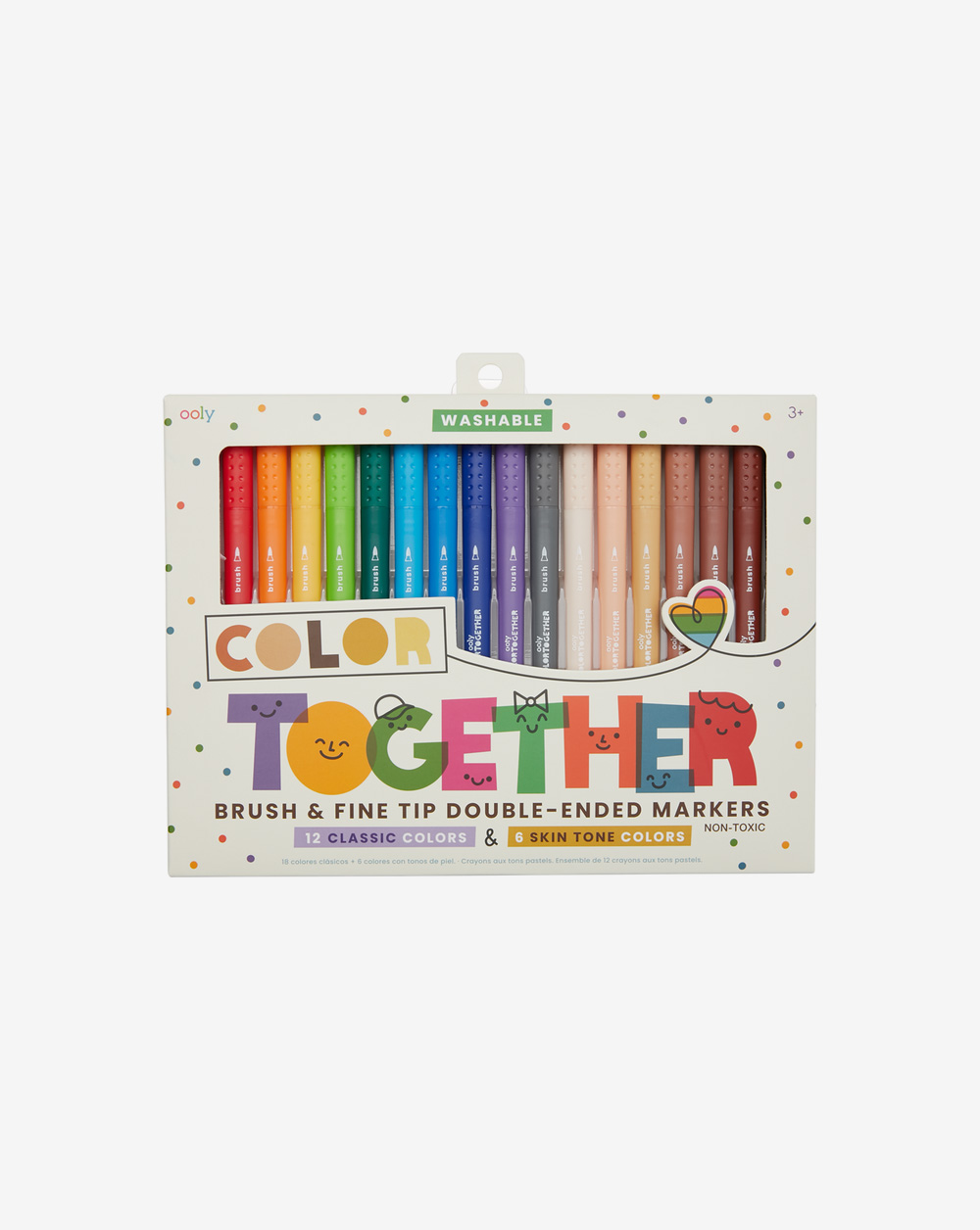 ooly Color-Together-Markers-Set-of-18 Flamastry, Klasyczne Kolory i Odcienie Karnacji - Color Together