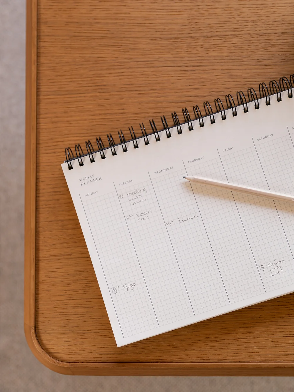 Planner niedatowany Weekly planner