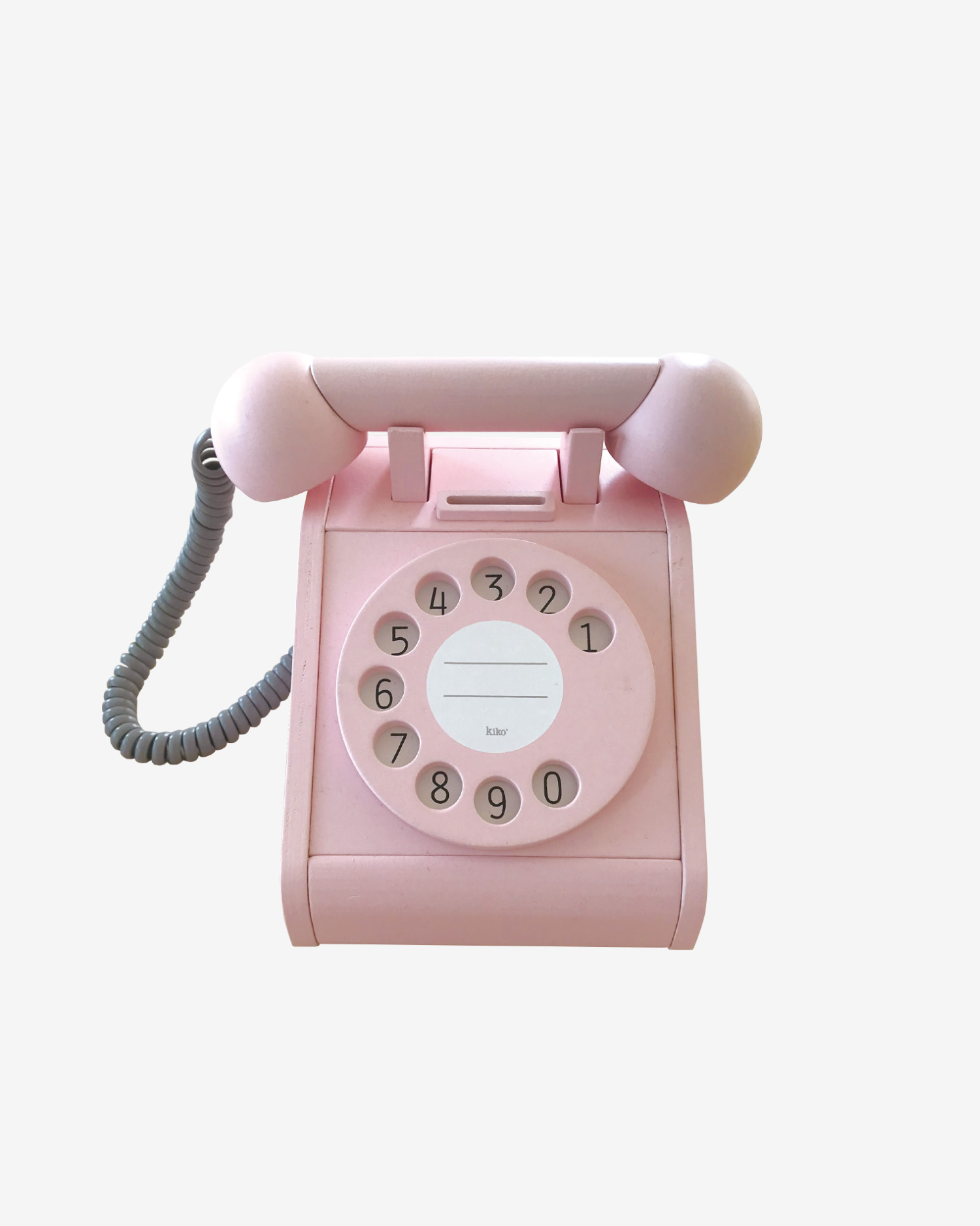 Drewniany telefon w stylu retro Pink