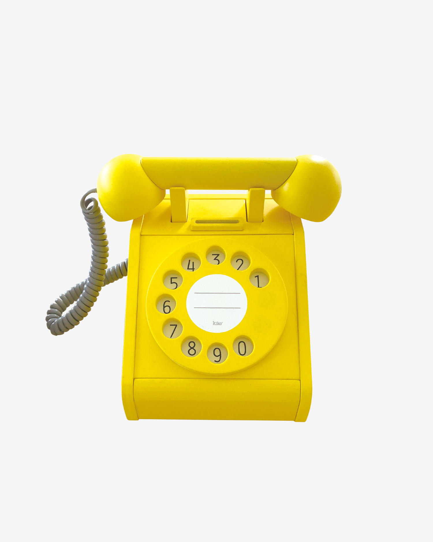 Drewniany telefon w stylu retro Yellow1