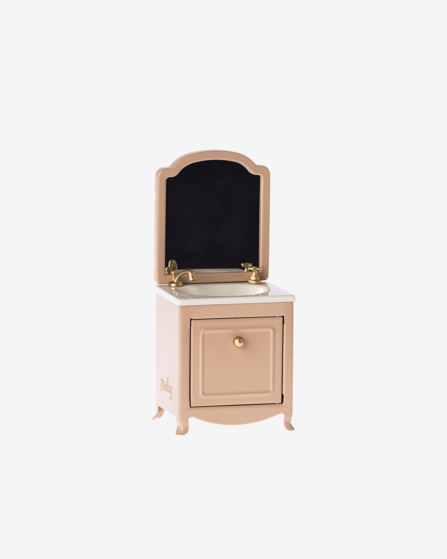maileg Sink dresser w. mirror, Mouse - Dark powder 1