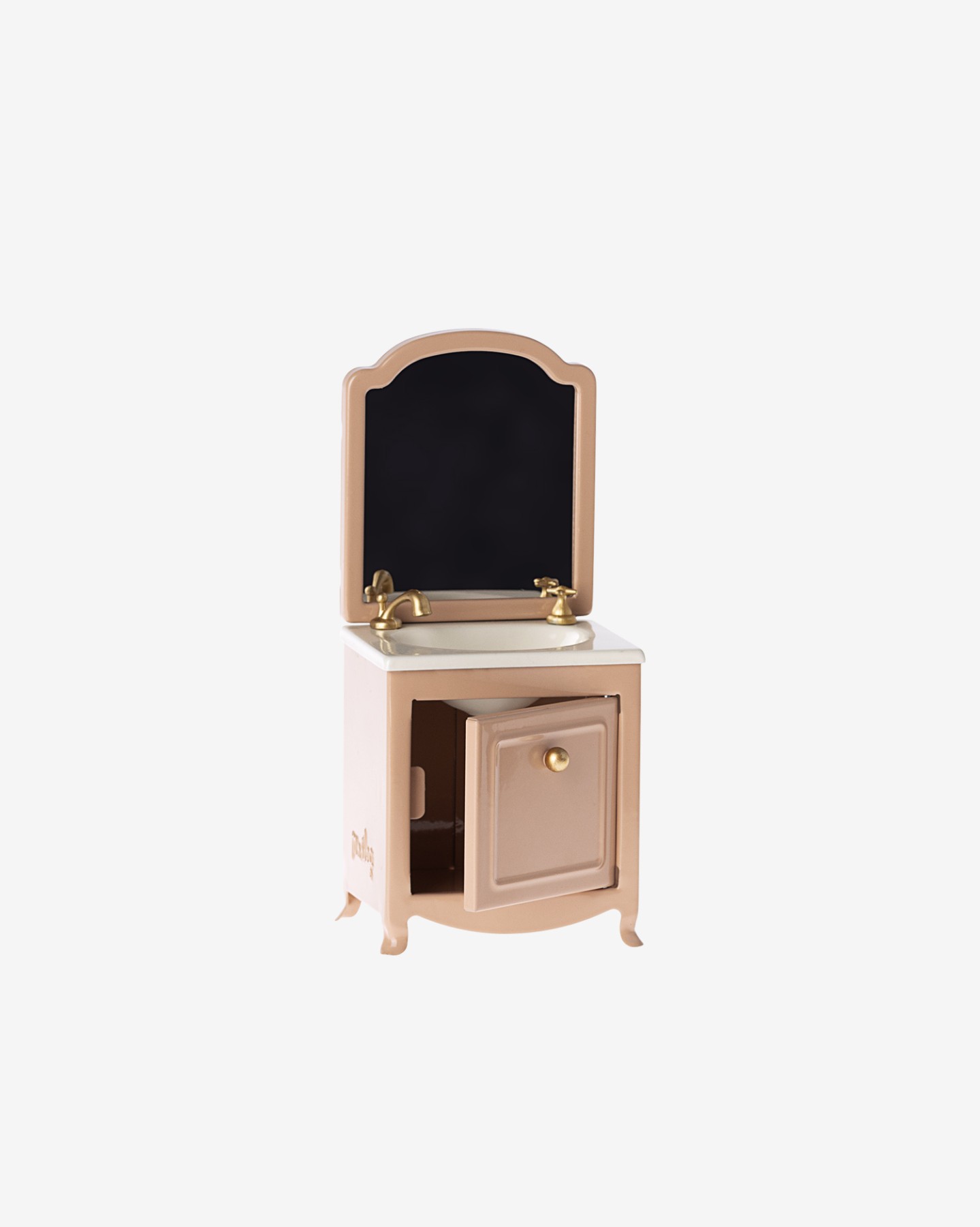 maileg Sink dresser w. mirror, Mouse - Dark powder 2