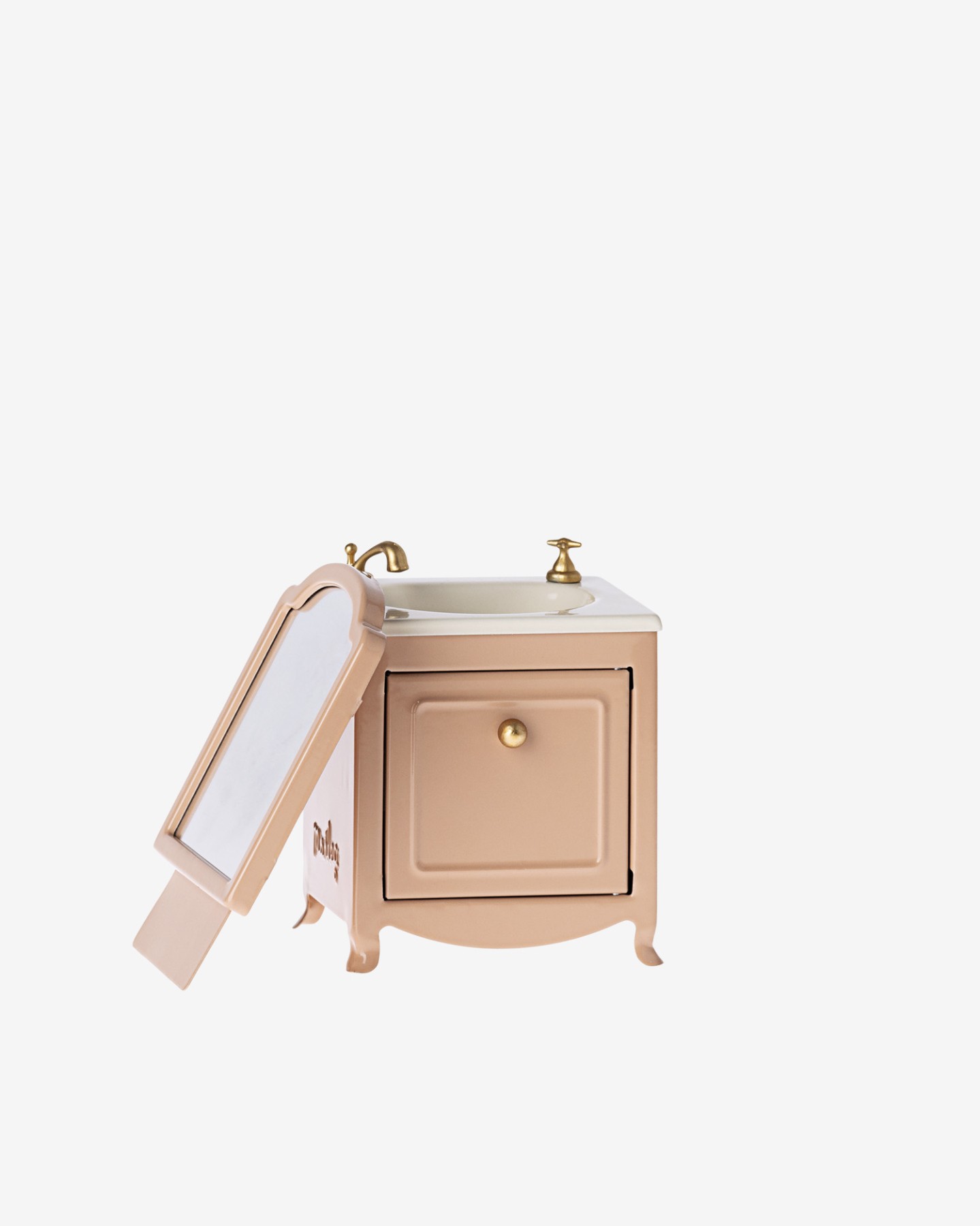 maileg Sink dresser w. mirror, Mouse - Dark powder 3