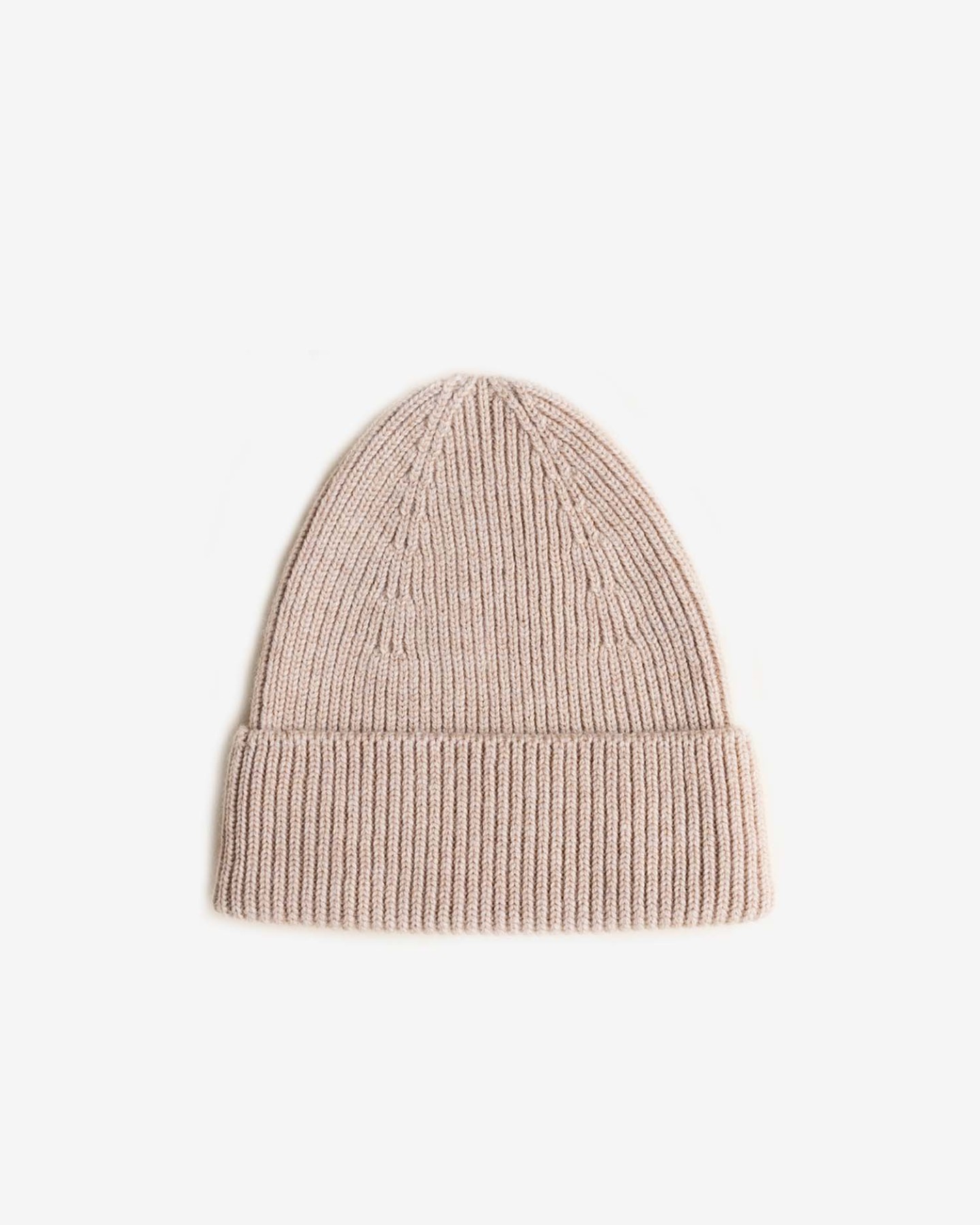 helloberry hvid czapka beanie z wełny merino piaskowa 1