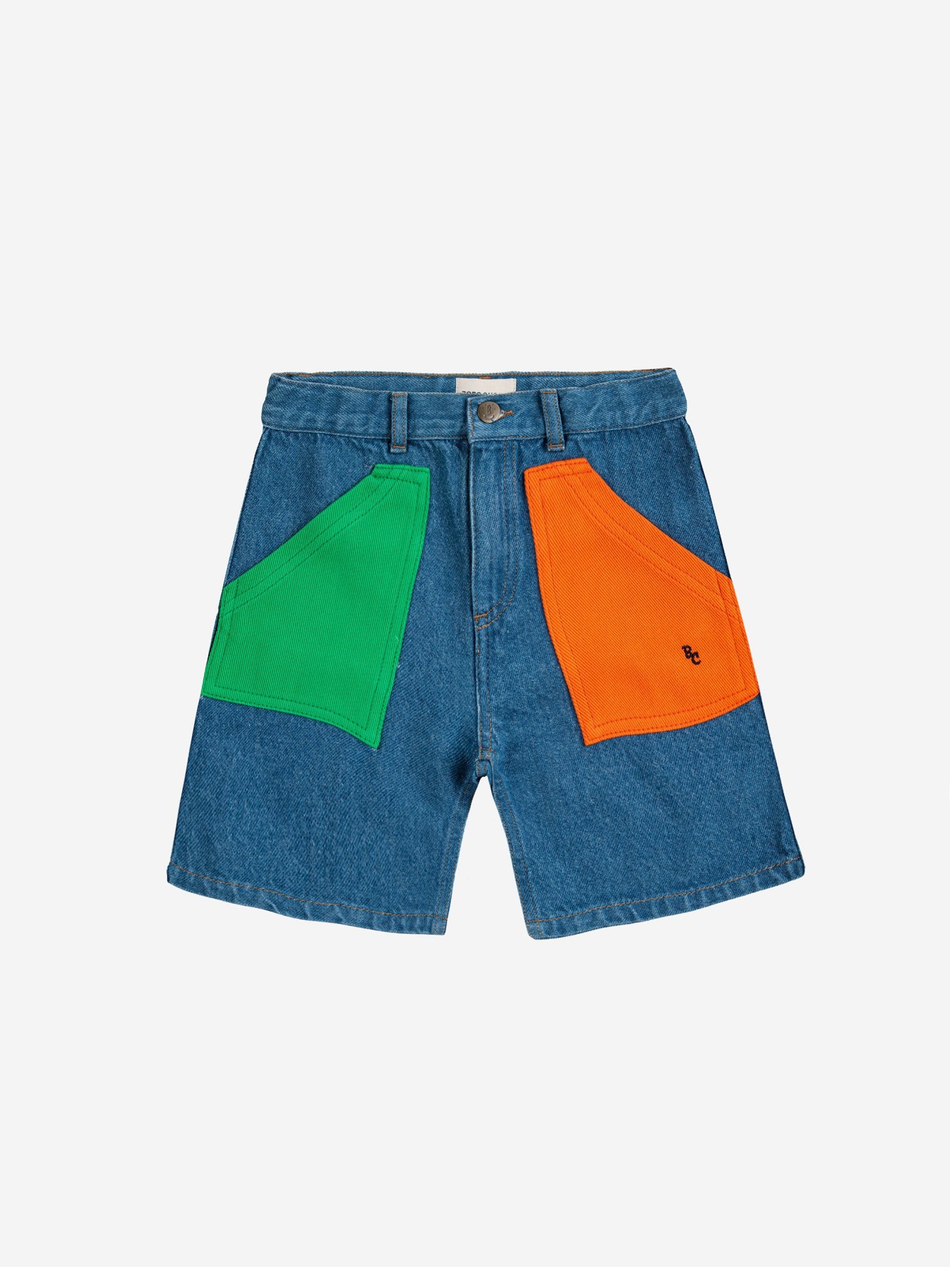 bobo Choses Spodenki denim Color Block
