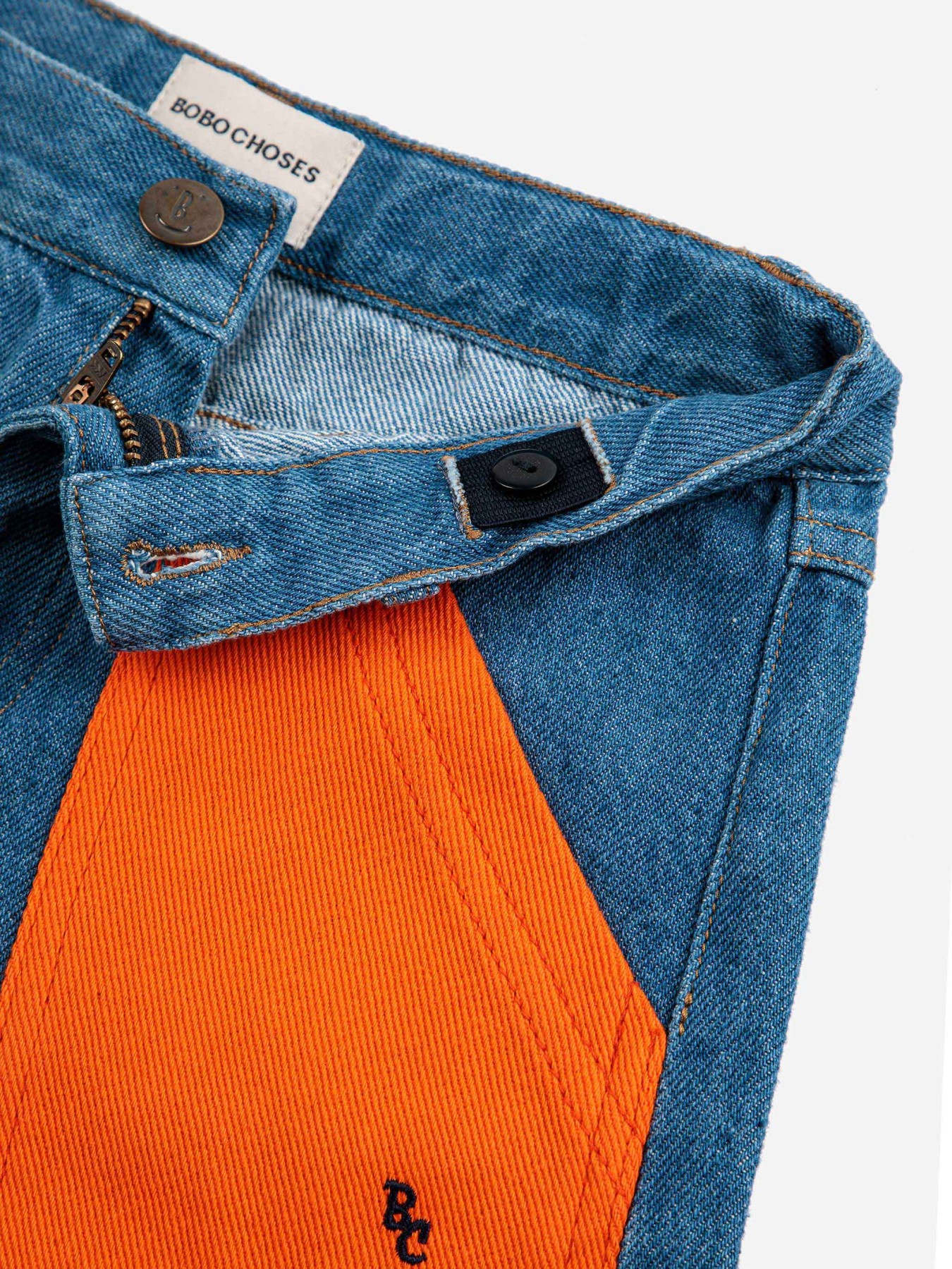 bobo Choses Spodenki denim Color Block3
