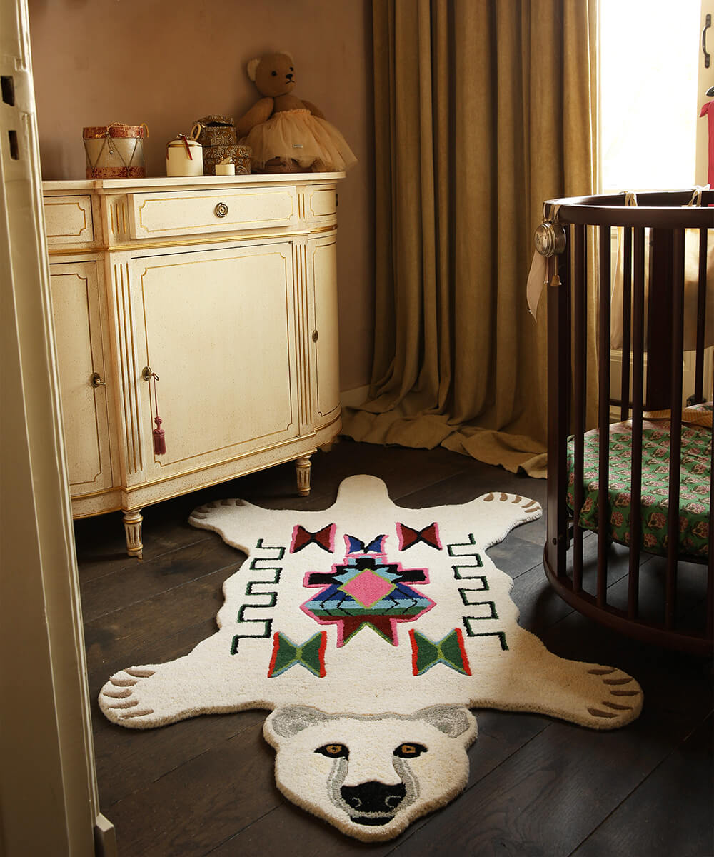 Doing Goods Duży wełniany dywan Kasbah Polar Bear5