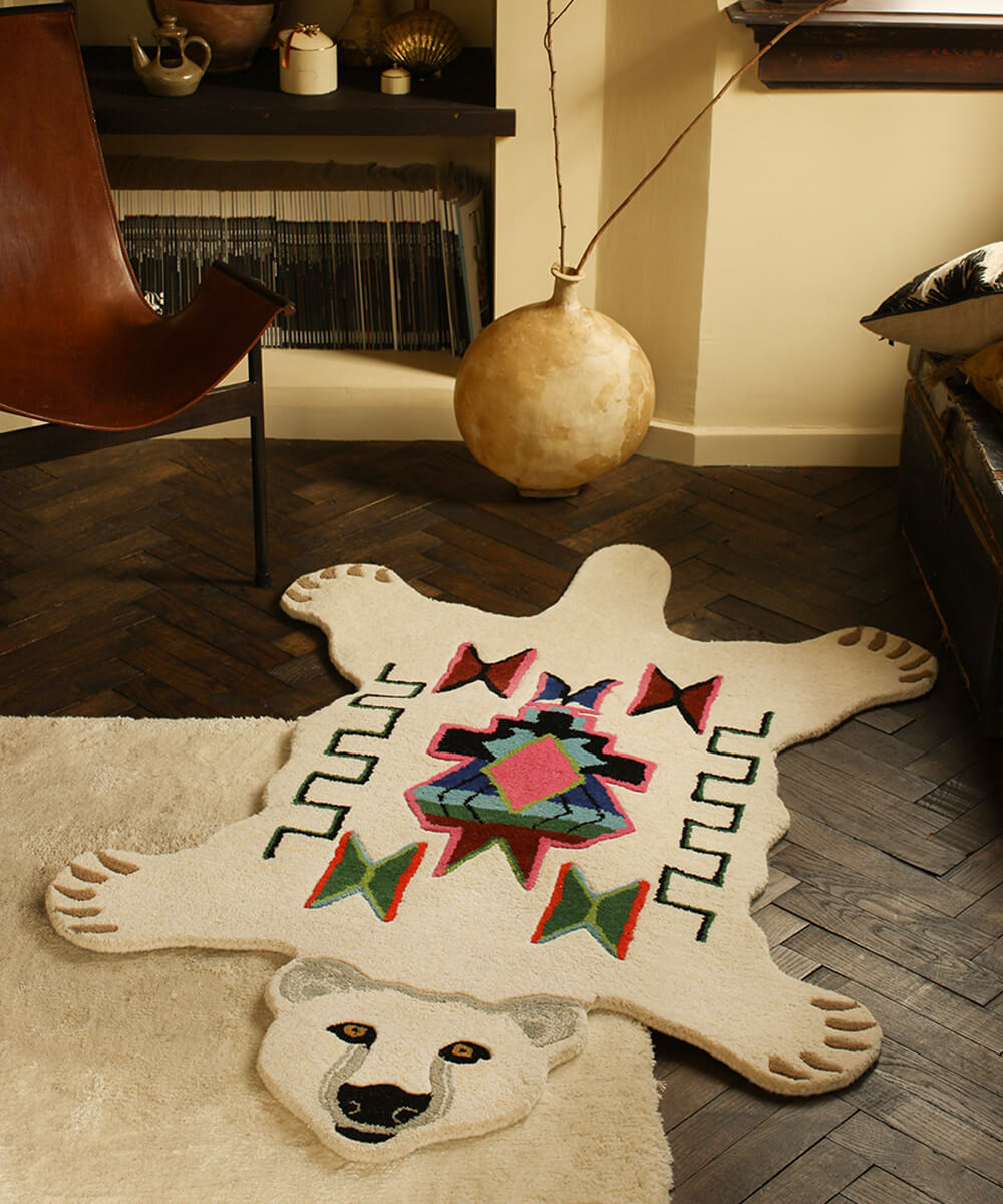 Doing Goods Duży wełniany dywan Kasbah Polar Bear7