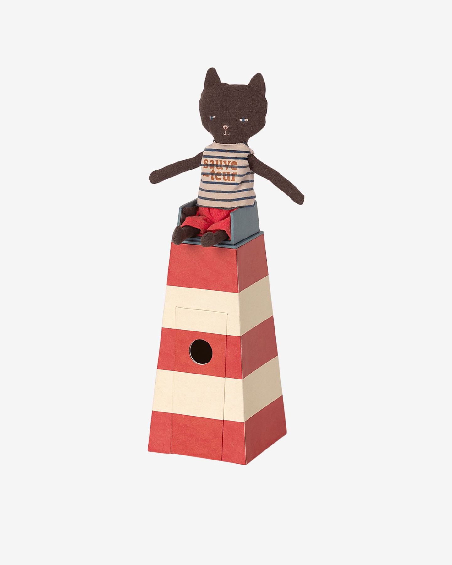 helloberry.pl Maileg wieża ratownika latarnia morska z kotkiem Sauveteur Tower with cat 2