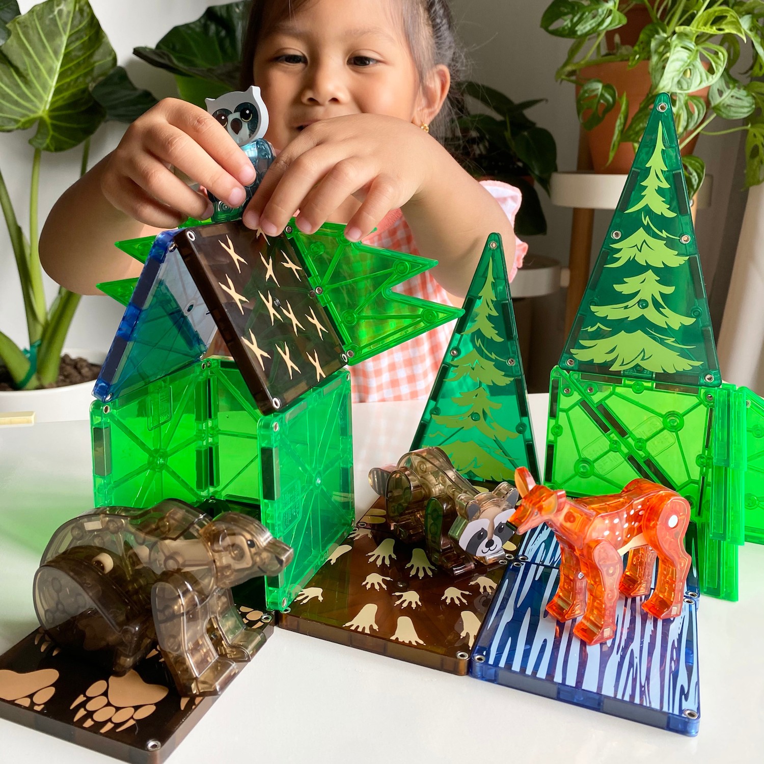 Magna Tiles Klocki Magnetyczne Forest Animals2