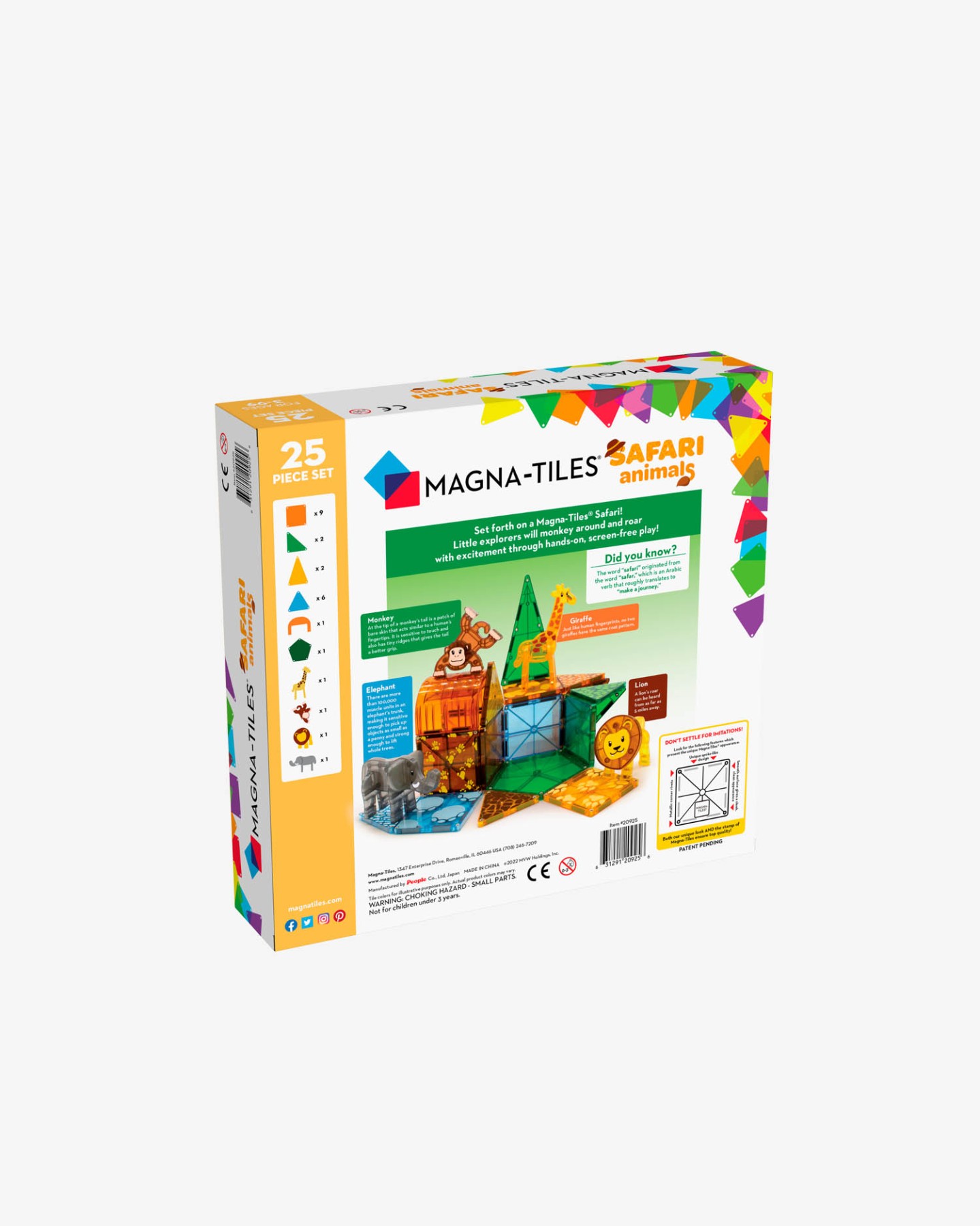 Magna Tiles Klocki Magnetyczne Safari Animals2