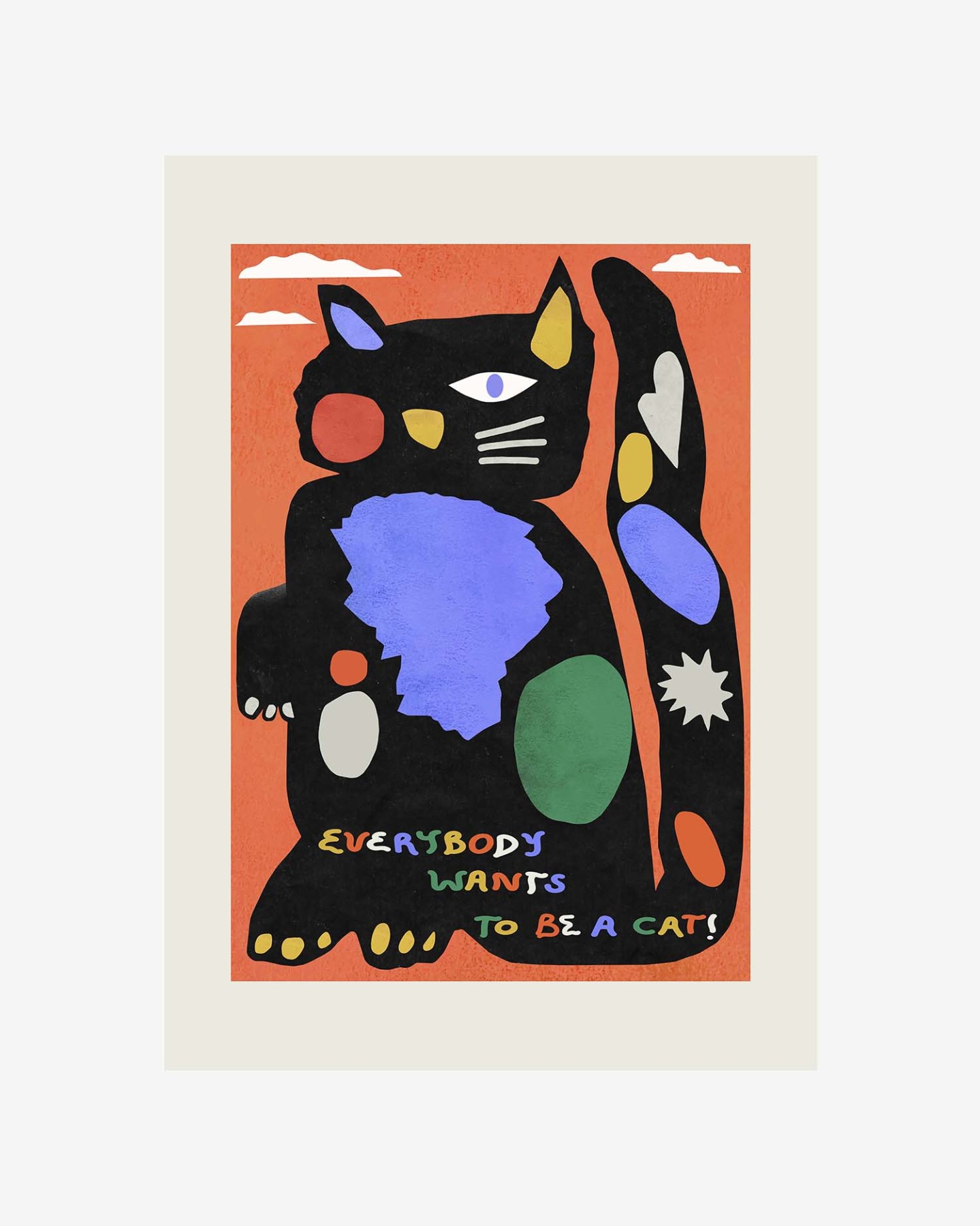 Paper Collective Plakat Be A Cat autorstwa Imo Sinclair