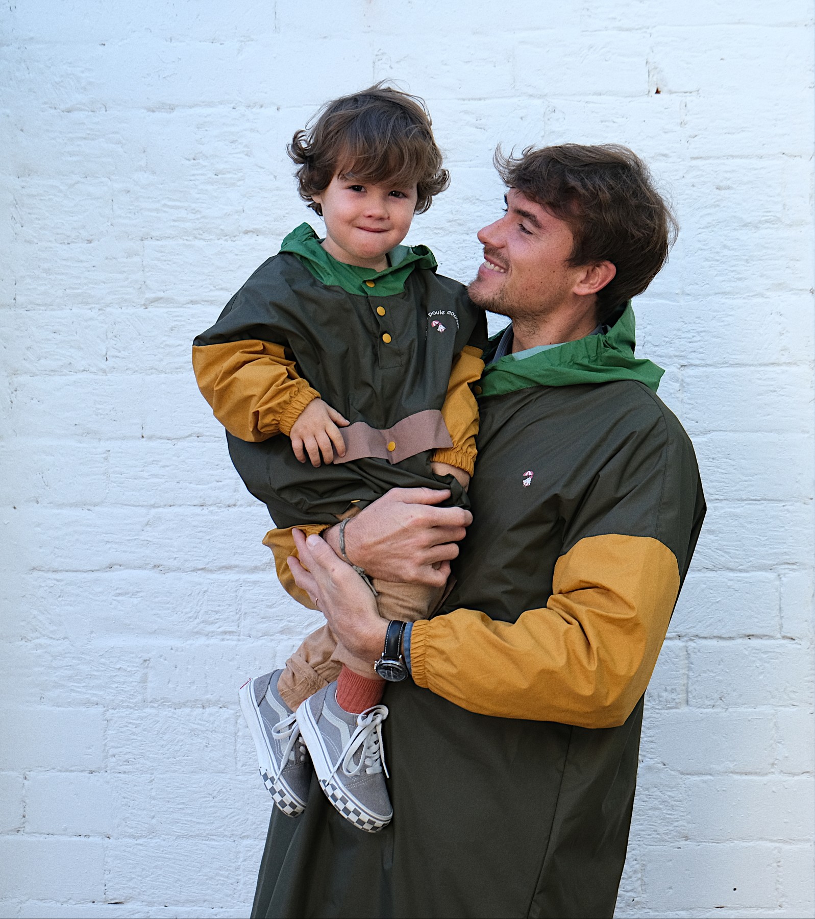 Ponczo przeciwdeszczowe dla dzieci Khaki2