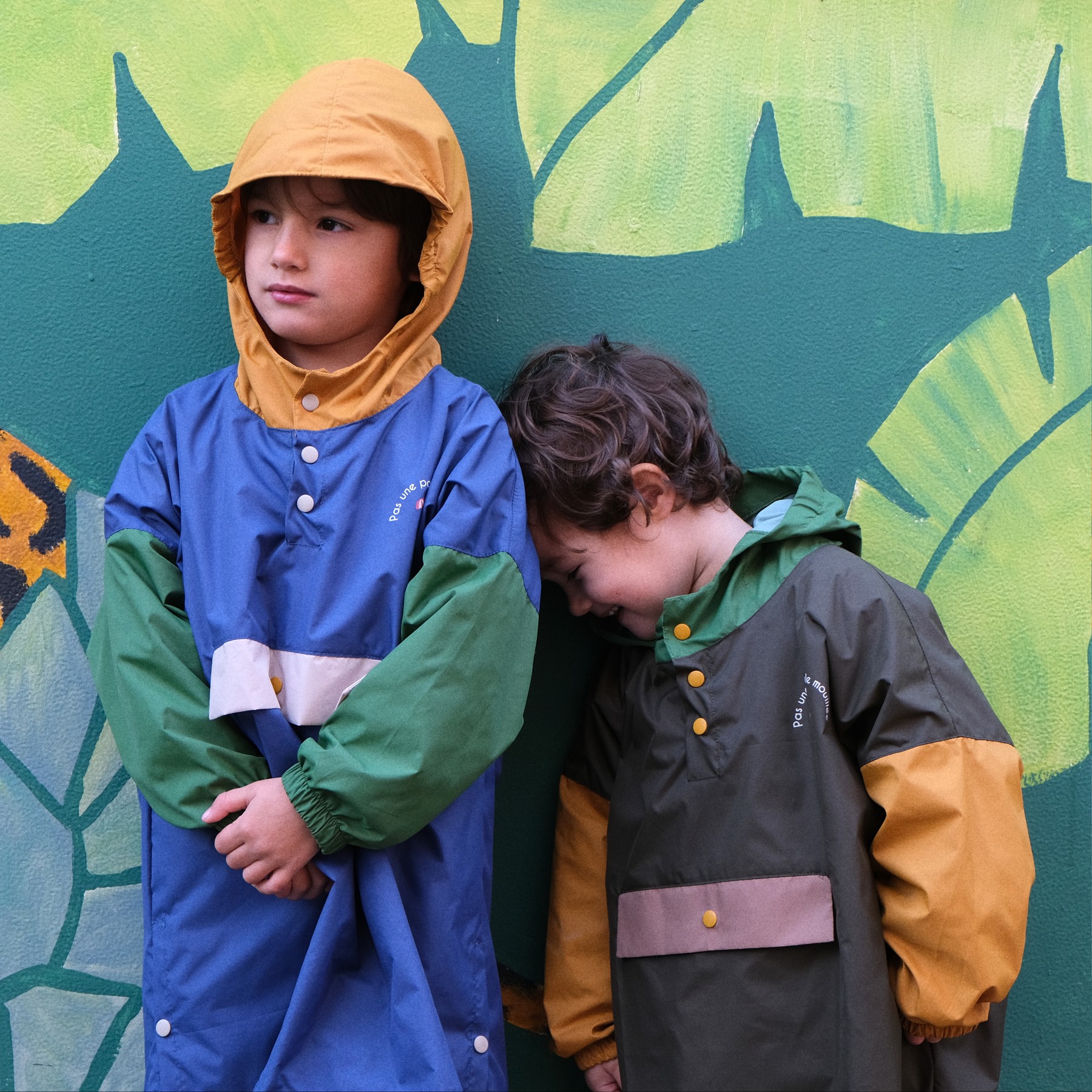 Ponczo przeciwdeszczowe dla dzieci Khaki3