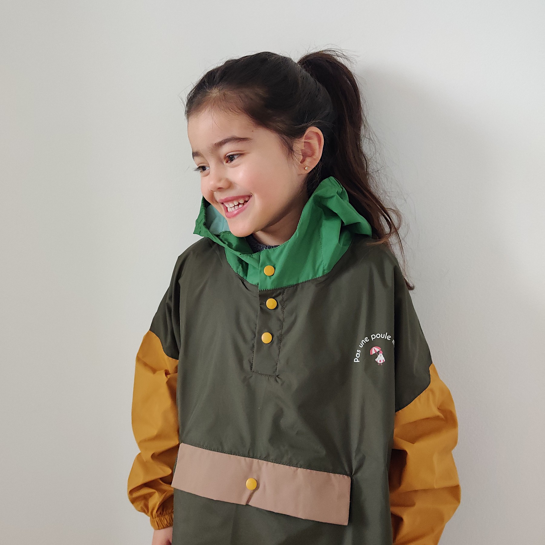 Ponczo przeciwdeszczowe dla dzieci Khaki6