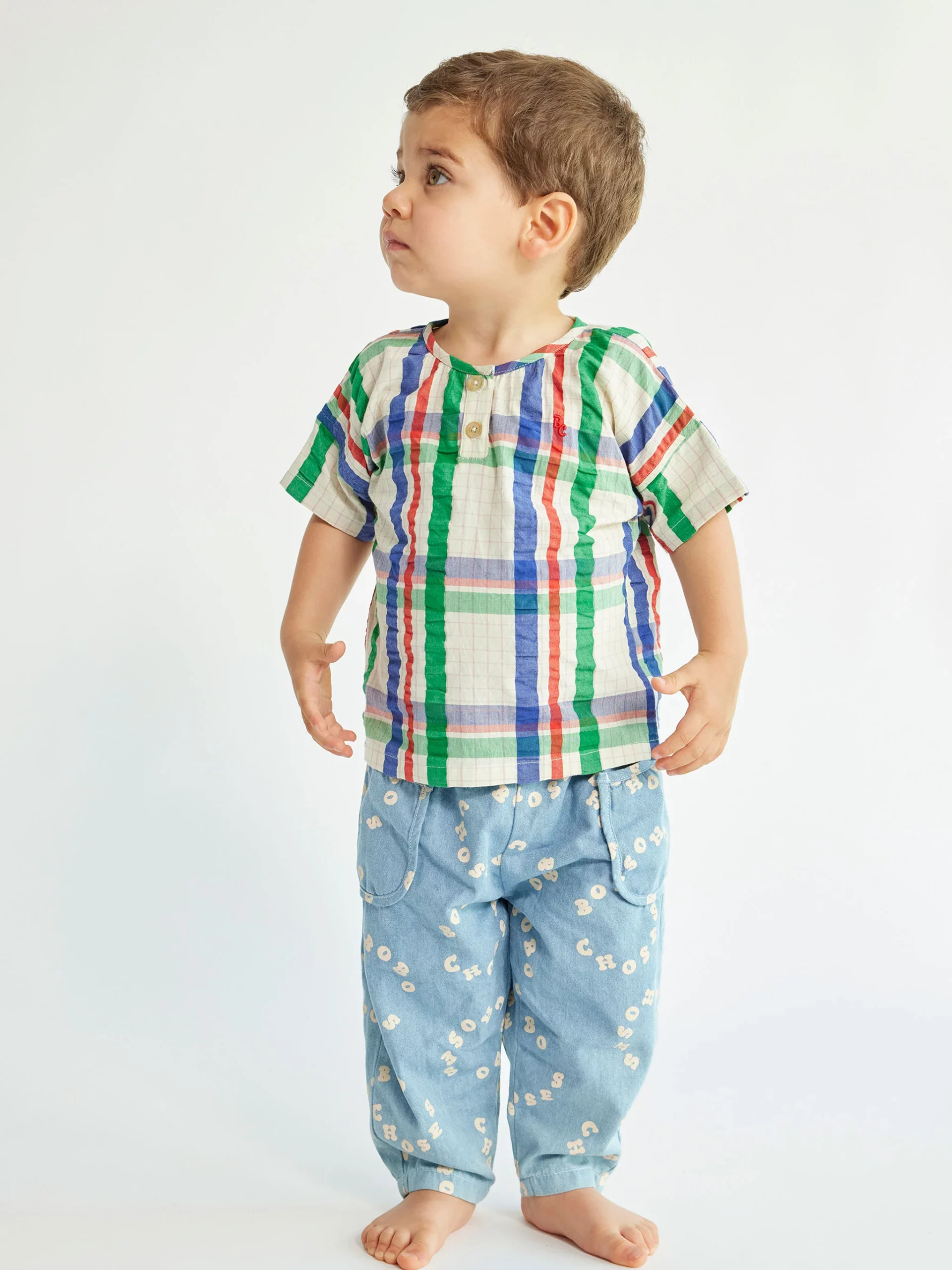 Bobo Choses Spodnie niemowlęce Circle Denim Pants2