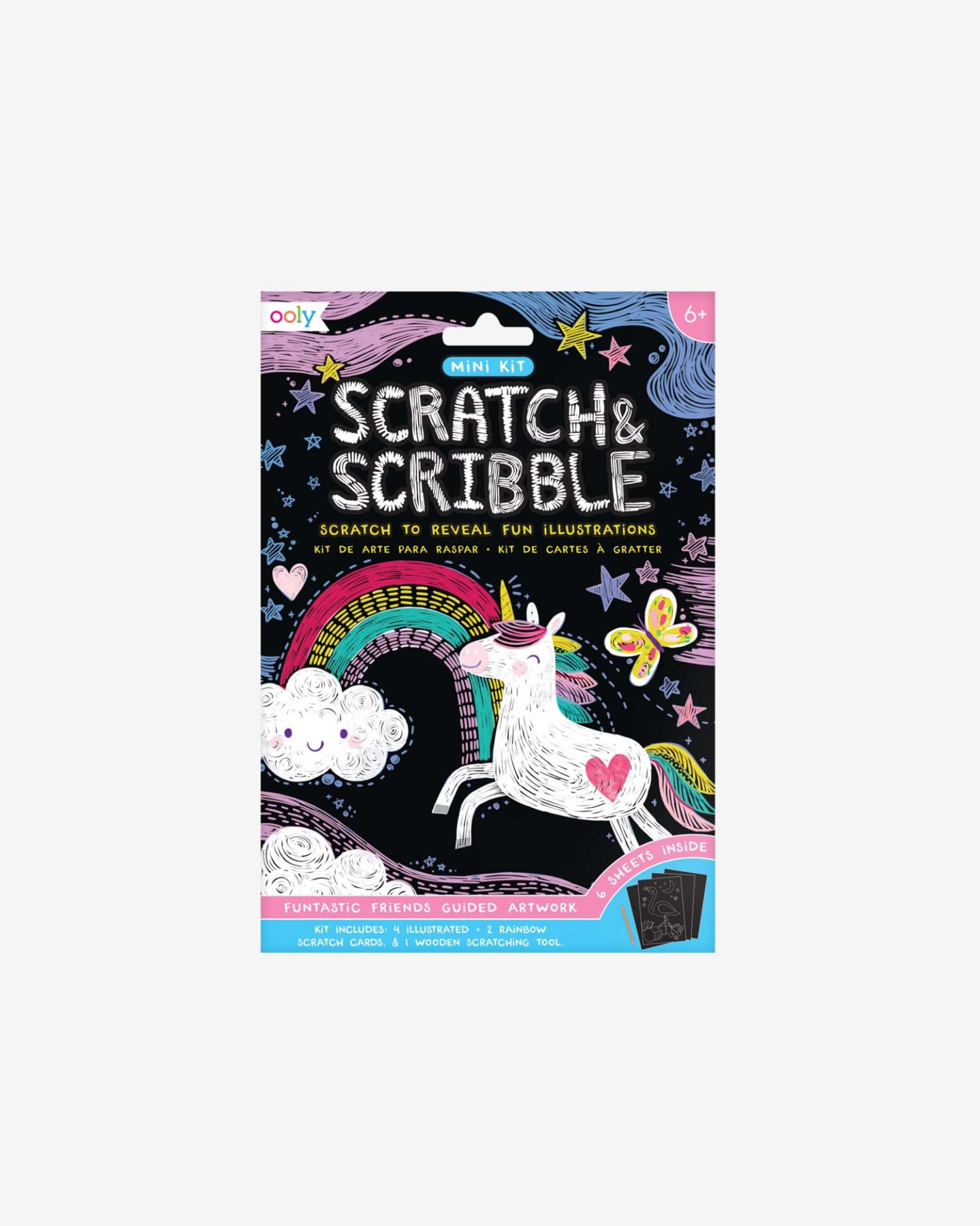 ooly Funtastic Friends Scratch and Scribble Mini Scratch Art Kit zdrapki przyjaciele 1