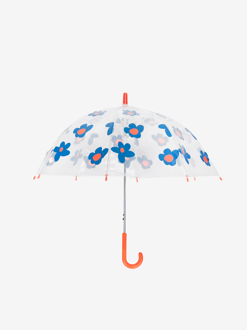helloberry.pl mathilde cabanasc blue flowers umbrella for kids MC x Bonjour Georges parasolka dla dzieci przezroczysta w kwiaty (2)