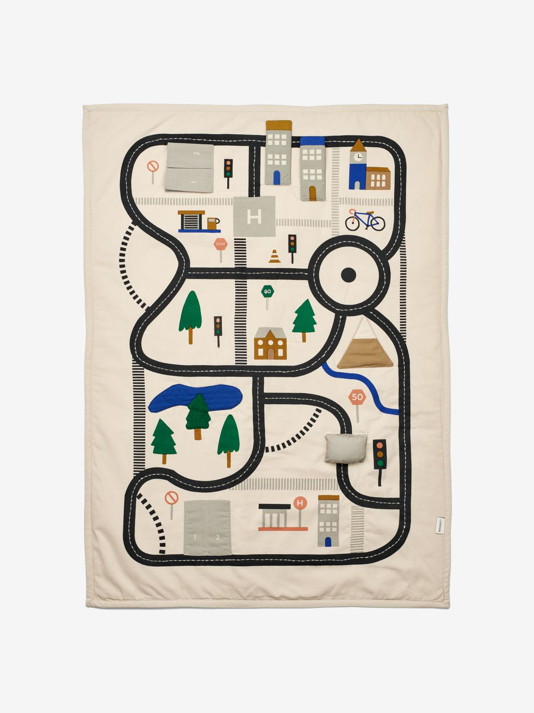 helloberry.pl liewood AADONNA TRANSPORTABLE ACTIVITY BLANKET ROAD MAP SANDY mata mapa droga 1