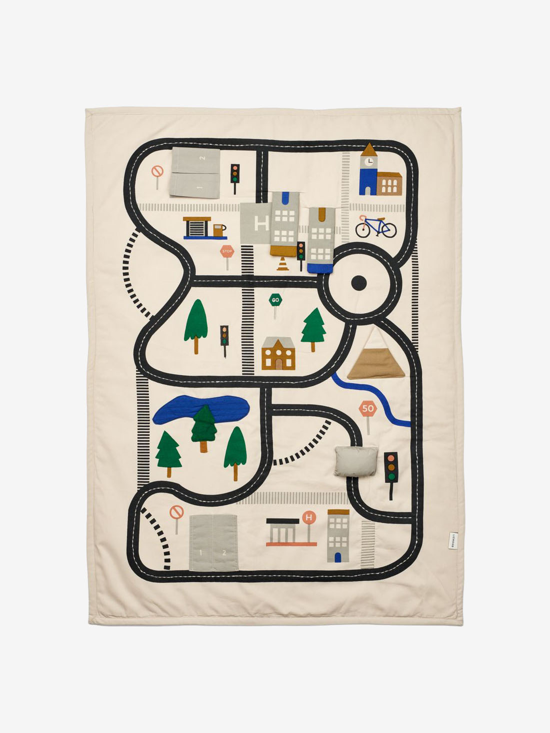 helloberry.pl liewood AADONNA TRANSPORTABLE ACTIVITY BLANKET ROAD MAP SANDY mata mapa droga 2