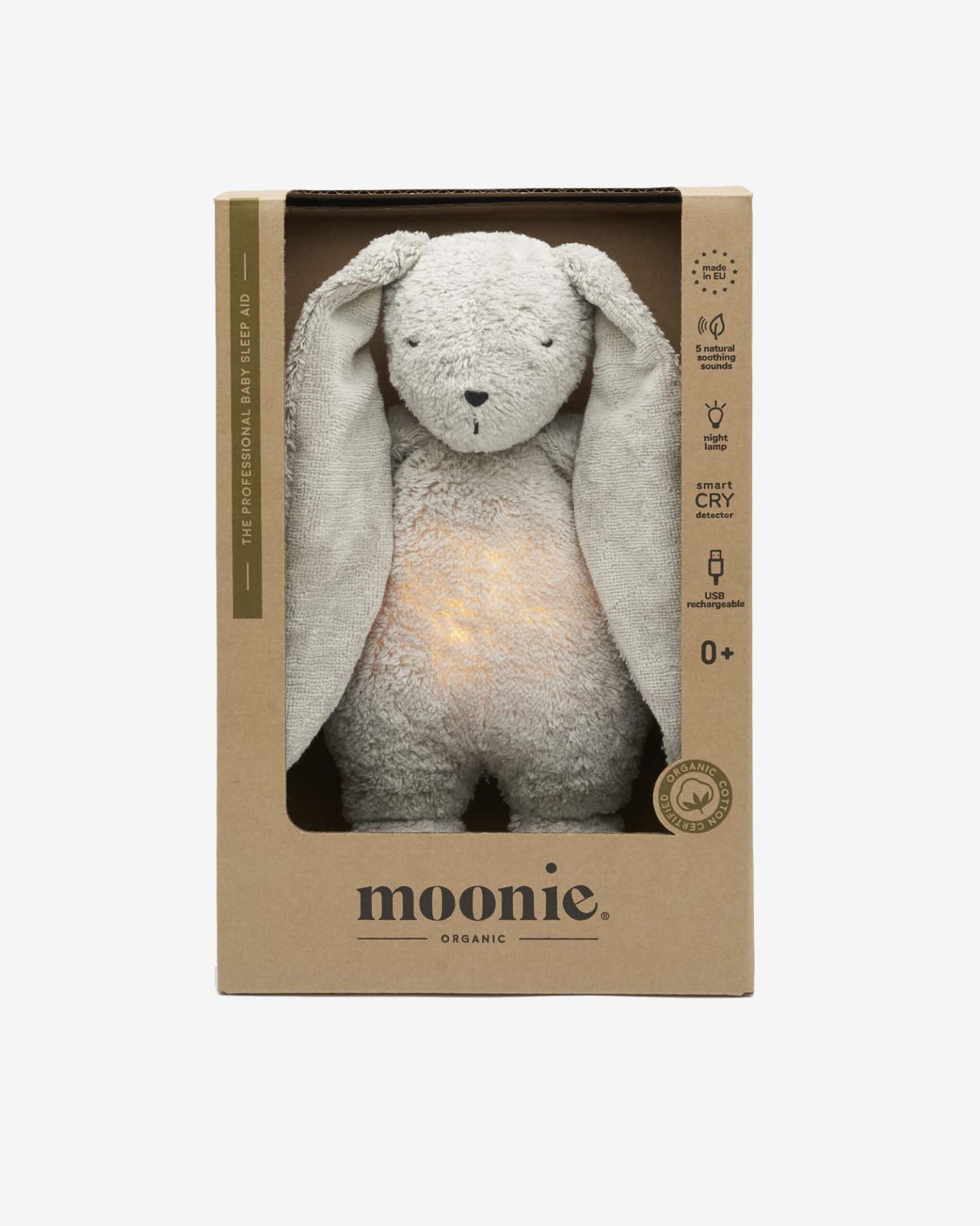 helloberry.pl moonie KRÓLICZEK GRAY NATUR - SZUMIĄCY KRÓLICZEK ORGANIC Z LAMPKĄ 2