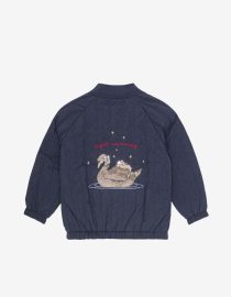 Kurtka bomberka Sequin Total Eclipse Konges Sløjd. Kurtka z łabędziem Konges Slojd