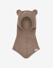 Kominiarka z wełny merino z uszami misia Morel