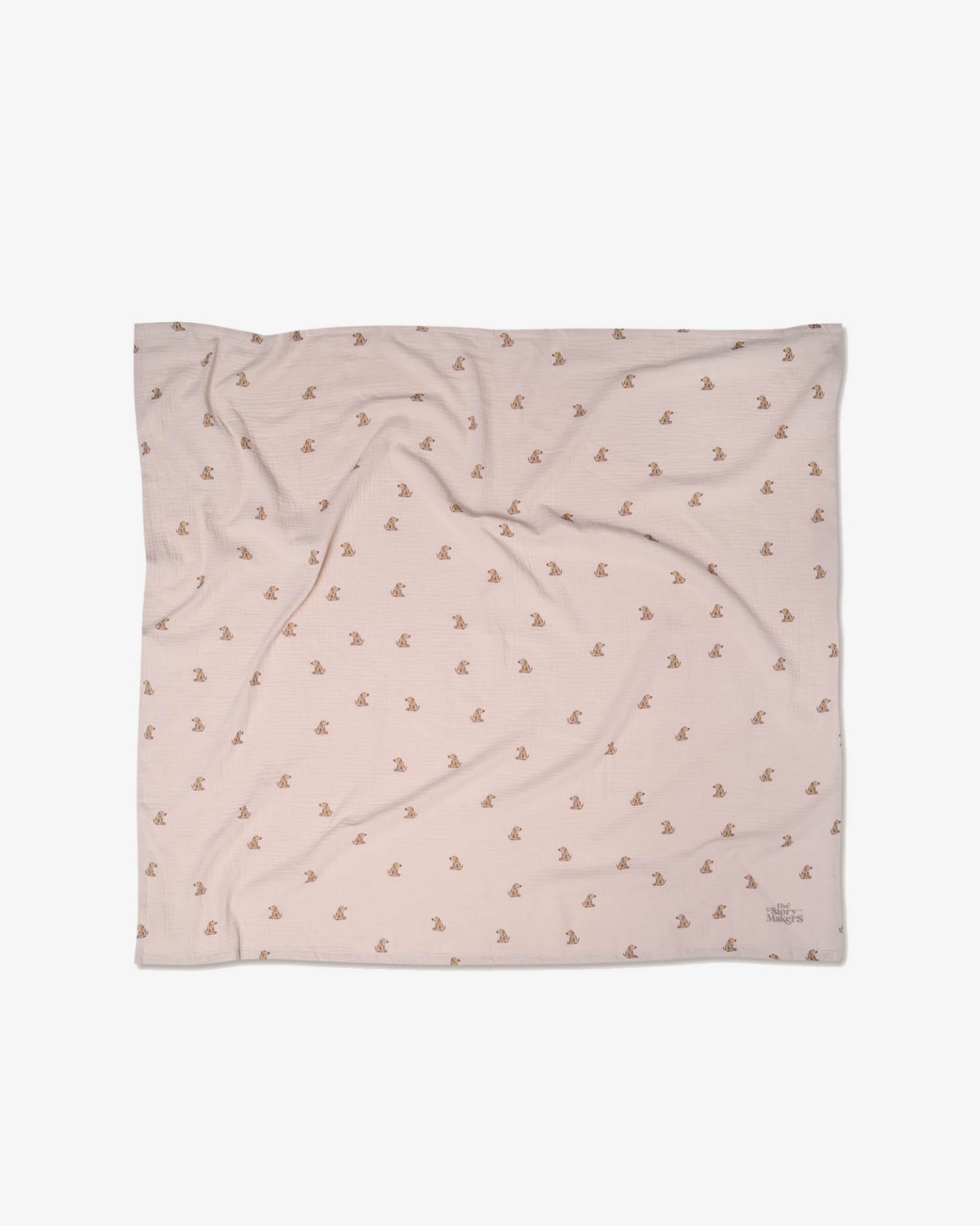 helloberry.pl the story makers Otulacz z organicznego muślinu Najlepszy Przyjaciel 120 cm x 120 cm 2 The Story Makers otulacz w pieski