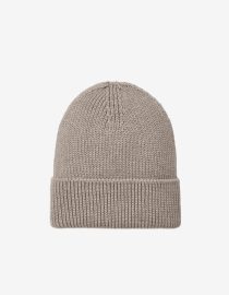 Bezowa czapka dla dzieci z wełny merino Czapka beanie z wełny merynosów dla dzieci
