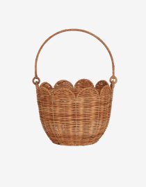 Rattanowy koszyk Tulip Carry Basket Seashell Pink