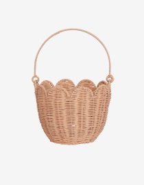 Rattanowy koszyk Tulip Carry Basket Seashell Pink