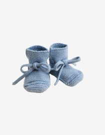 Buciki z miękkiej wełny merino Light Blue