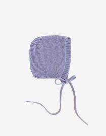 Czapka bonetka z wełny merino Dolly Lilac Hvid Czapka dla niemowląt merino Miękka czapka dla noworodków Hvid Czapka dla niemowląt Engel