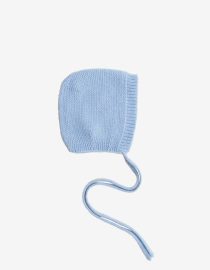 Czapka bonetka z wełny merino Dolly Sky Hvid Miękka czapka dla niemowląt z wełny merino