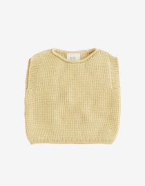 Kamizelka niemowlęca z wełny merino Light Yellow Hvid