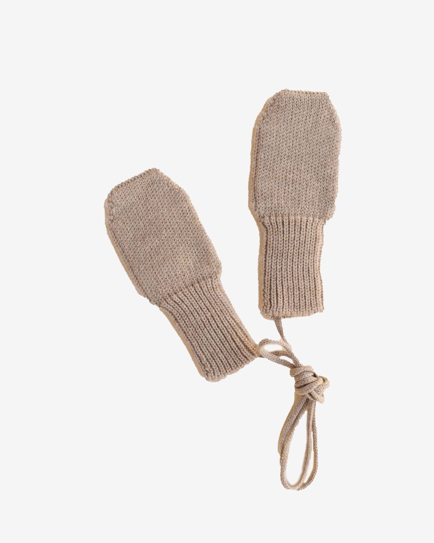 helloberry.pl hvid rękawiczki merino dla noworoka newbon MITTENS SAND Rękawiczki niemowlęce z wełny merino Sand Hvid