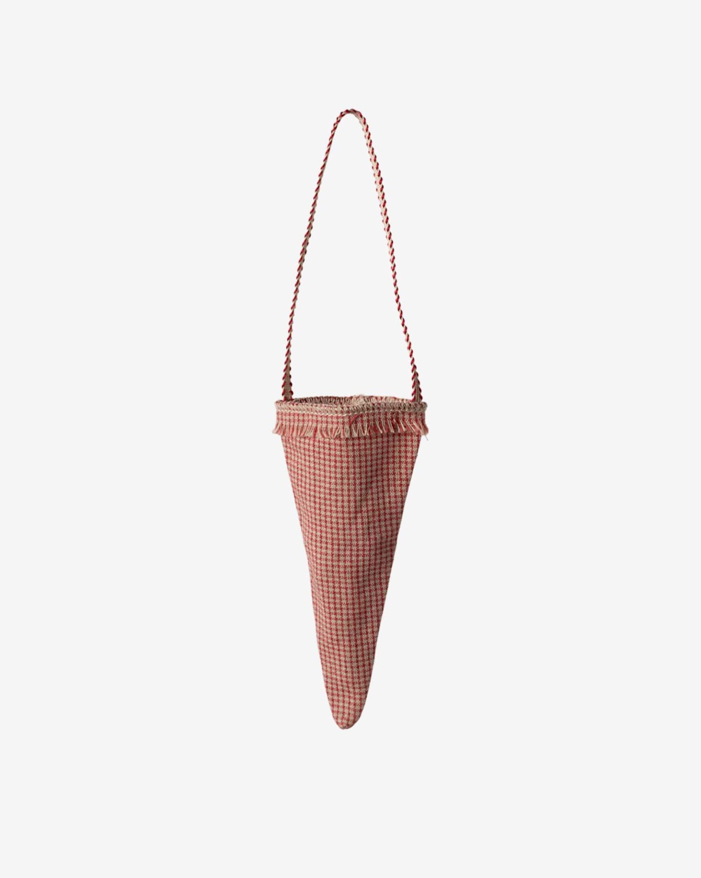 helloberry.pl maileg Cornet ornament, Checker - Red Zawieszka świąteczna Cornet Checker Red