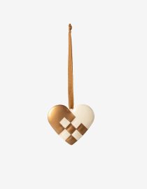 Metalowa zawieszka świąteczna Heart Gold