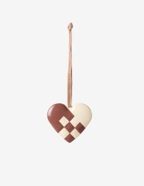 Metalowa zawieszka świąteczna Heart Light Purple Dekoracja bożonarodzeniowa - Metal ornament, Small heart - Light purple