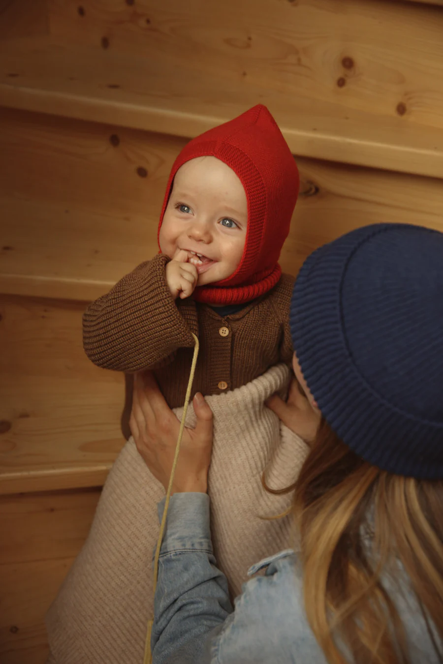 Kominiarka z wełny merino Balaclava Red2 Kominiarka z wełny merino Balaclava Red