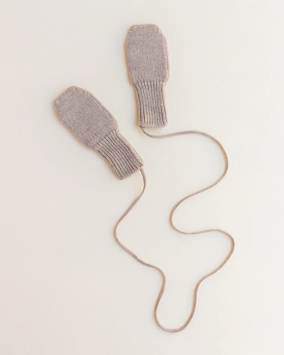 Rękawiczki niemowlęce z wełny merino Sand Rękawiczki niemowlęce z wełny merino Sand