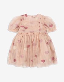 Sukienka tiulowa Tullie Sukienka tiulowa Tullie od Konges Sløjd z delikatnymi brokatowymi serduszkam Hello Berry