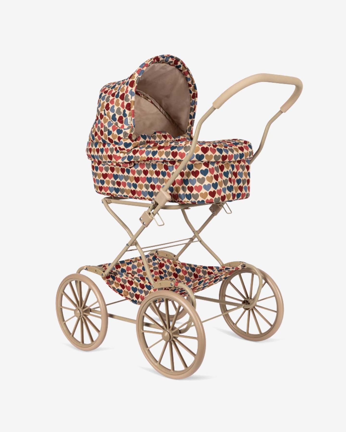 helloberry.pl konges slojd wózek dla lalek w serca Konges Slojd Zabawkowy wózek z gondolą Coeur Bisous Konges Slojd