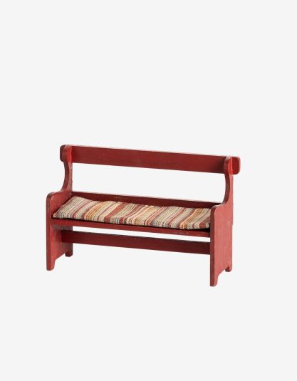 Drewniana ławeczka dla myszek Red