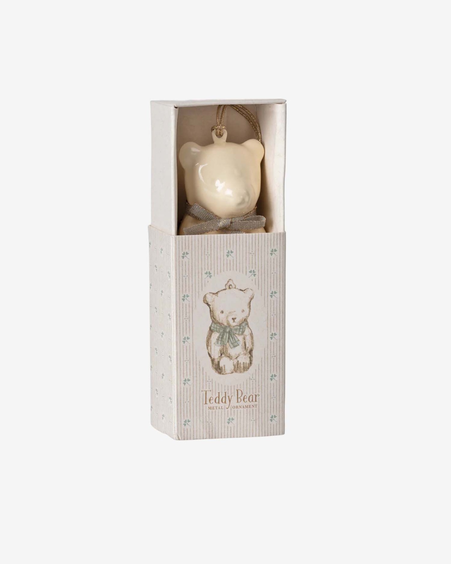 helloberry.pl maileg Metal ornament, Teddy bear – Off white_Blue2 (1) Zawieszka świąteczna Teddy bear Blue maileg
