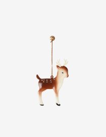 Metalowa zawieszka świąteczna Bambi Light brown