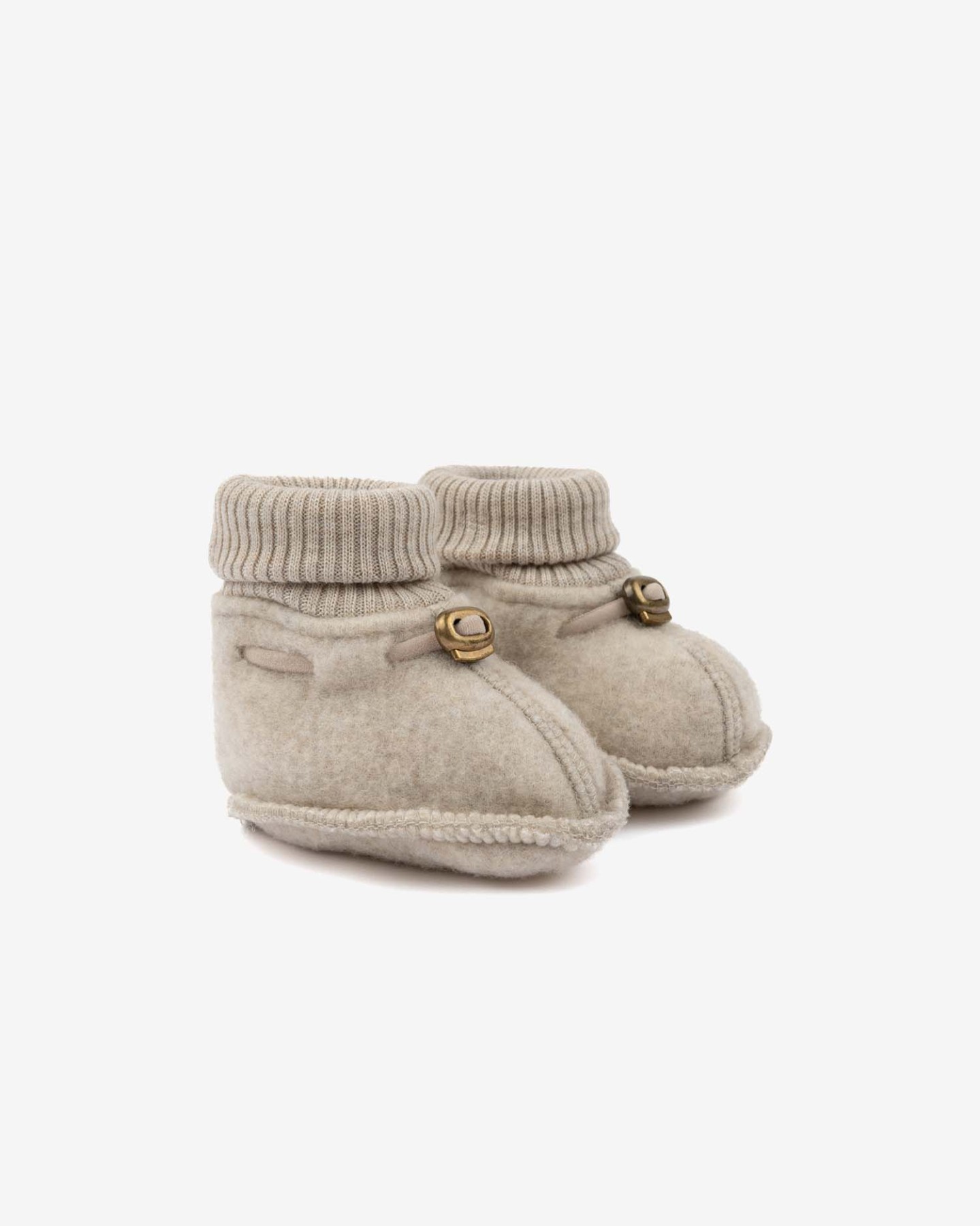 helloberry.pl mikk-line Buciki z wełny merino Offwhite Buciki z miękkiej wełny merino Off white Mikk-Line niechodki