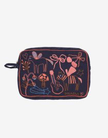 Duża haftowana kosmetyczka Nova Indigo Habiba