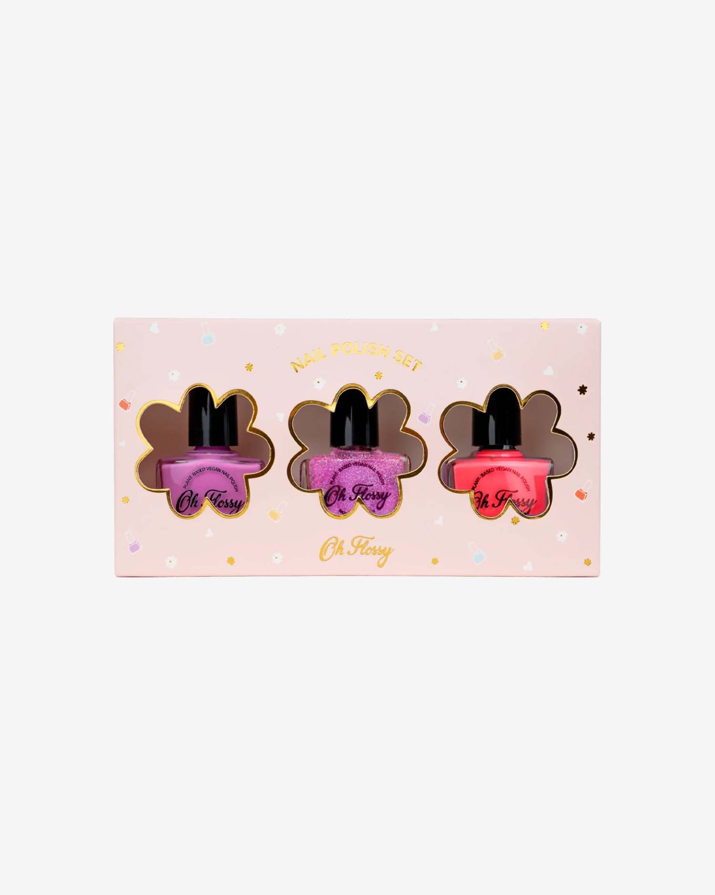 helloberry.pl oh flossy lakier do paznokci dla dzieci 2 (1) Zestaw naturalnych lakierów do paznokci Pink Pamper Oh Flossy Hello Berry